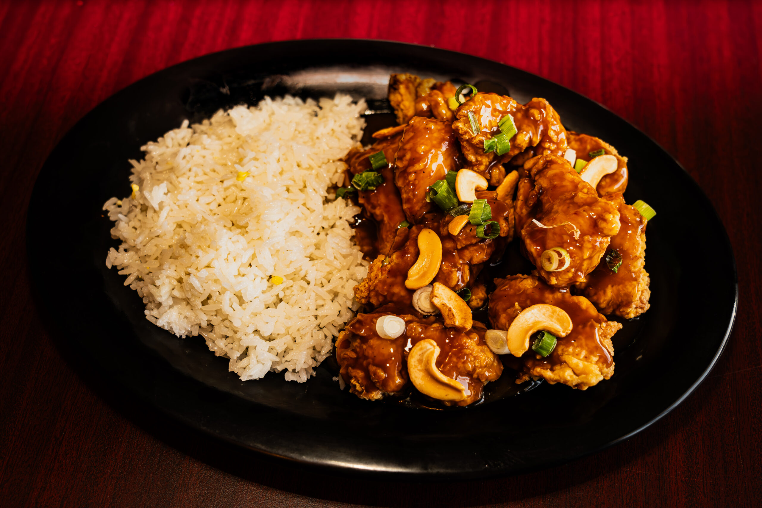 Korean Garden cashew chicken with rice