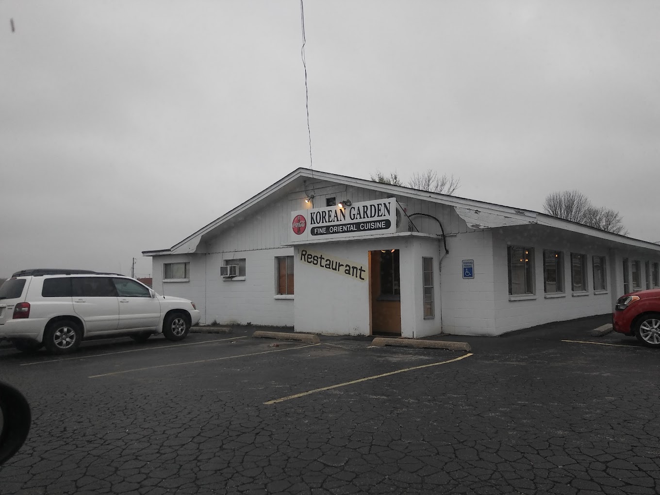Korean Garden restaurant exterior and entrance in Willard